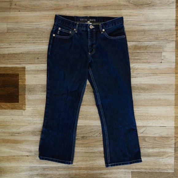 Guess by Marciano Denim - 90s Guess Jeans Lowrise Dark Wash Capris Size 28